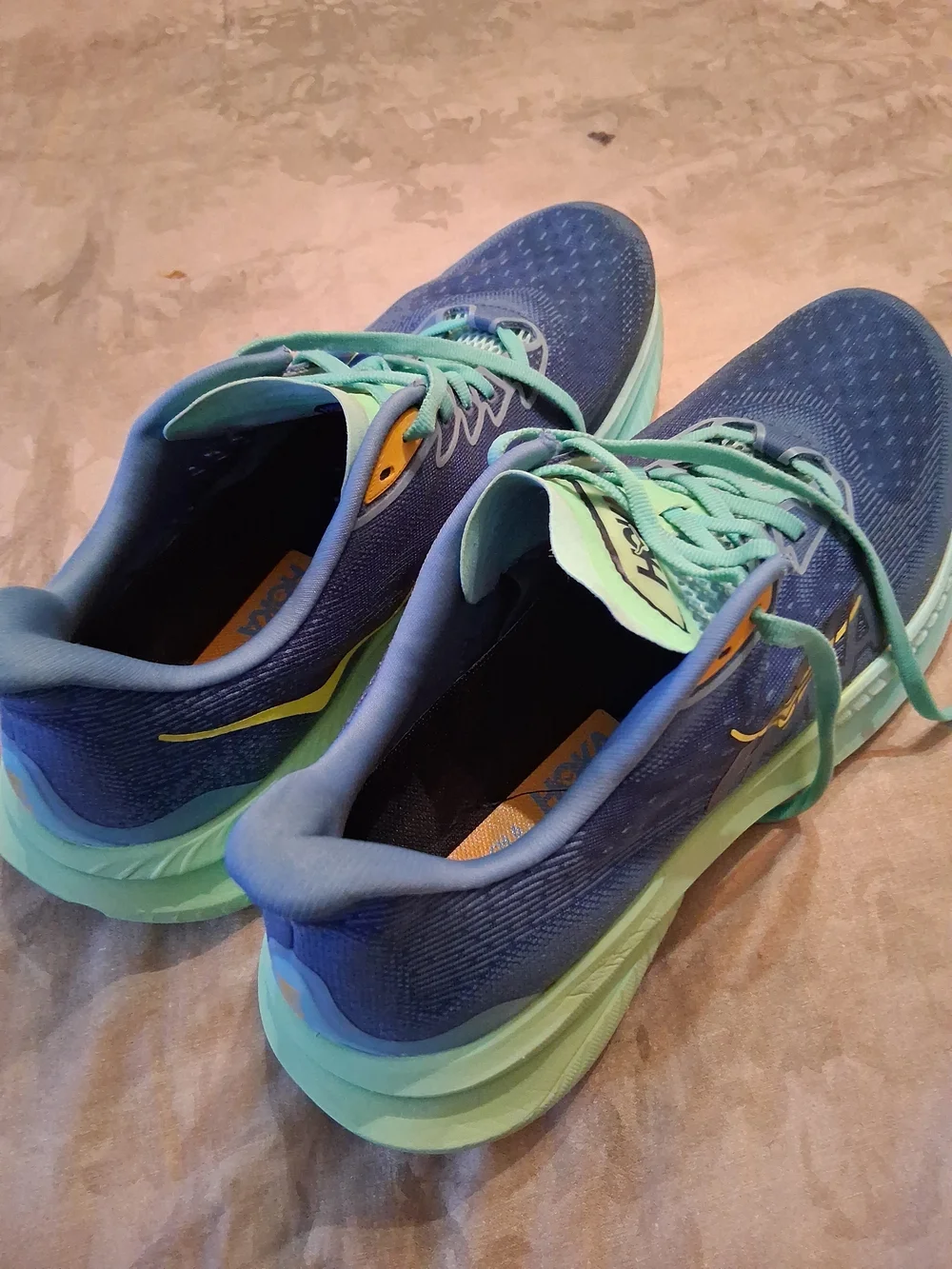 Hoka One One Blue and Teal Running Shoes